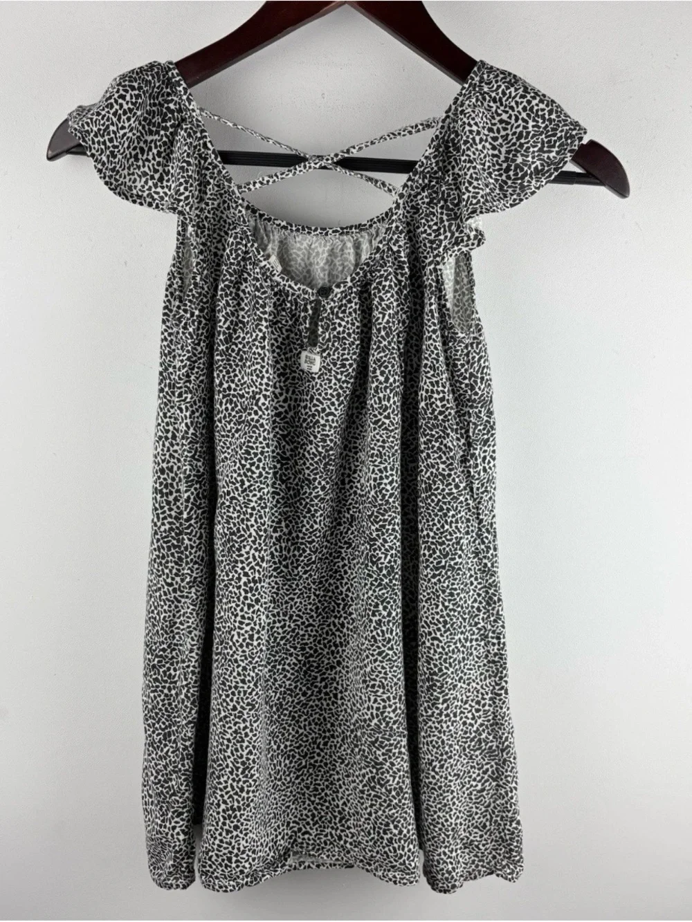 Billabong Girl's Animal Print Flutter Sleeve Sundress Summer Dress Medium 8 10